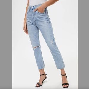 AGOLDE Riley High-waisted Cropped Jeans
